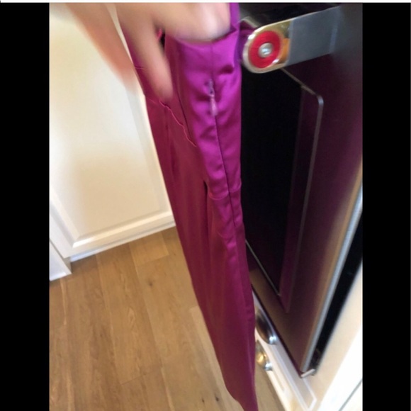 Taylor fuchsia ruffle halter dress - Picture 15 of 16